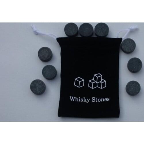 Free shipping 100 sets 12pcs/set ROUND whisky stones, whiskey disks, whisky disks, whisky rocks,wine stones