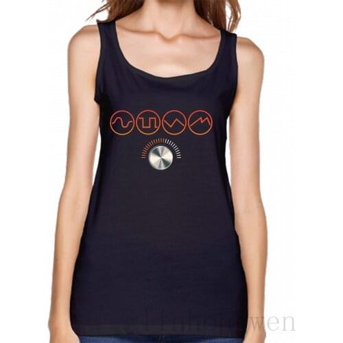 Volume Knob Synthesizer Analog Synth Wave Forms Tank Top Sleeveless Breathable O-Neck Customize Top Tee Pictures Vest