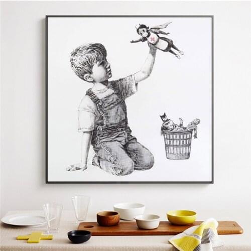 Game Changer Banksy Art Shows Doctors Nurses As Superheroes Canvas Painting Wall Art Decoration Cuadros In Hospital Office