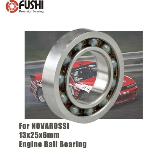 PX2513EC 13*25*6 mm Engine Ceramic Ball Bearing 1PC ABEC-3 C3 Clearance Polymite Nylon Cage T46 Bearings For NOVAROSSI