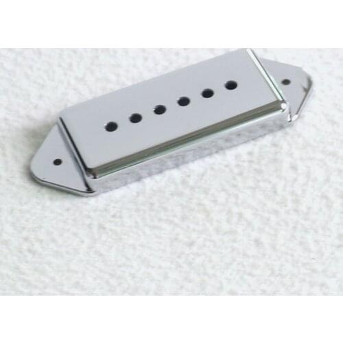 Free shipping guitar parts 4pcs/Pack 50mm Chrome plated Plastic dog ear P90 guitar pickup cover