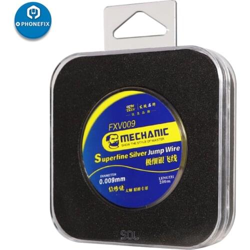 Mechanic FXV009 Ultra-fine Silver Wire Fly Line 0.009mm Superfine Silver Jump wire Precision Flexible Phone Motherboard Repair