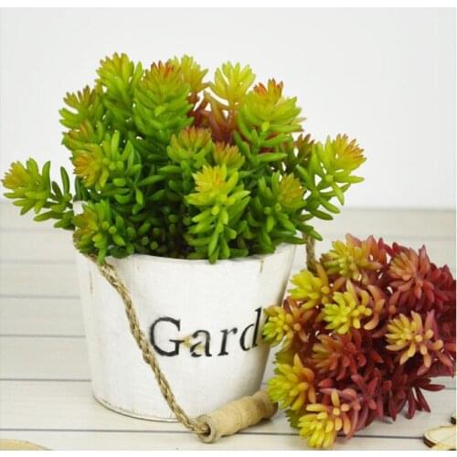 A013 For home decoration simulation of artificial green plants succulents interior decoration plastic Qian Yulian plants 18cm