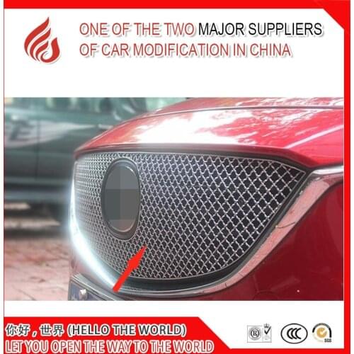 Stainless steel modification car front grille racing grills grill cover trim for Mazda 6 Atenza 2013 2014 2015 2016 2017 2018