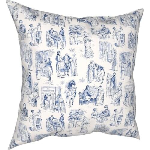 Pride And Prejudice Jane Austen Pillowcover Decoration Cushions Throw Pillow for Living Room Polyester Double-sided Printing