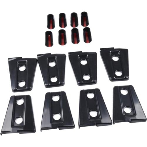 Fit for 07-18 Jeep Wrangler JK 4dr Black ABS Door Hinge Cover Protector Trim