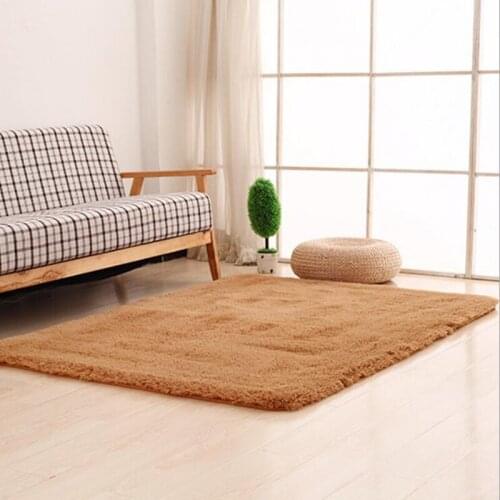 Hot New Year Modern 100*100 4.5cm Thicken Shaggy Soft carpet floor area rug slip-resistant kids rug for living room