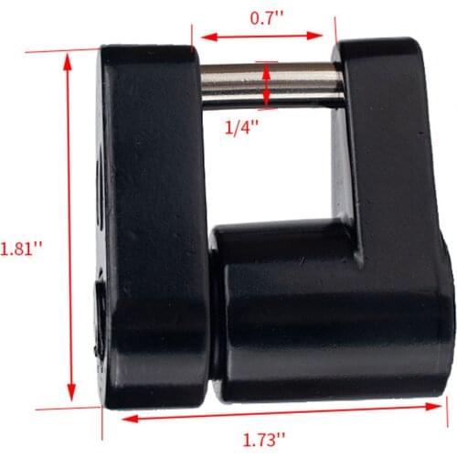 Portable Black Trailer Hitch Coupler Lock Dia 1/4 Inch for Cars Coupler