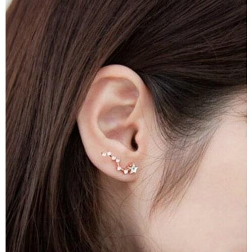 Star with jewelry earrings Korea Big Dipper earrings Fashion star earrings