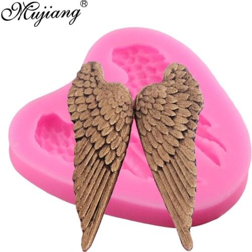 Angel Wing Silicone Mold Jelly Fondant Gum Paste Chocolate Craft Candy Polymer Clay Molds Cupcake Baking Cake Decorating Tools