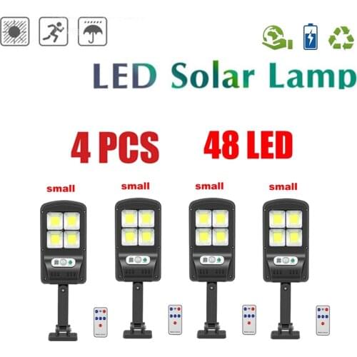 4pcs tabular oblong 48 LED Garden Solar Light Motion Sensor Solar Lamp Powered By Sun Waterproof For Outdoor Wall Street Garden