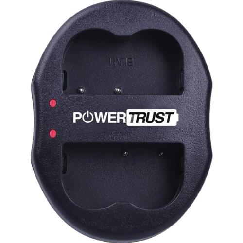 PS-BLM1 BLM1 Dual USB Battery Charger for Olympus C-5060, C-7070, C-8080, E-1, E-3, E-30, E-520, EVOLT E-300