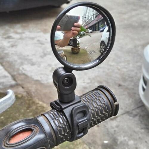 Bicycle Adjustable Rearview Mirror Handlebar Mirrors Mountain Bikes Silicone Handle Rearview Mirror Cycling Accessories SMR88