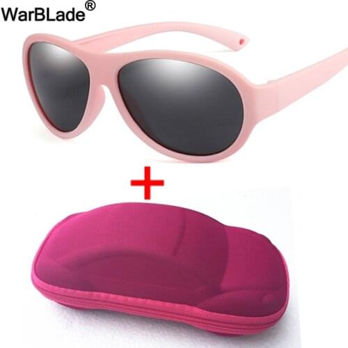 WBL Fashion Children Sunglasses Boy Girls Kids Polarized Sun Glasses Silicone Safety Baby Glasses Eyewear UV400 Oculos With Case