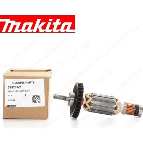 220-240V Armature rotor For Makita HR2470T HR2470 HR2460 HR2470FT HR2470CAP HR2470A HR2460 515289-2
