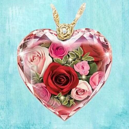 Exquisite Fashion Creativity Elegant Crystal Glass Sparkle Eyeball Woman Necklace Red Rose Pendant Charm Jewelry 2021 Trend