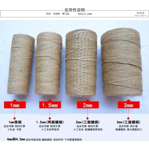 1 - 6mm Juta Naturale Spago di Juta Corda di Canapa Corda di Nozze Gift Wrapping Cords autore Discussione