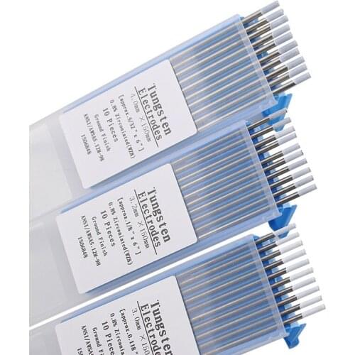 10pcs 0.8% Zirconiated Tig Rod Tungsten Wolfram Electrodes TIG Welding WZ8 White 3.2 *150mm