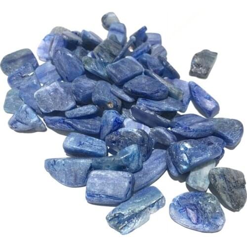 100g Natural Kyanite Quartz Polished Thin Slice Shape Blue Color Crystals Tumbled Gravel Cyanite Gemstone for Healing Crystals