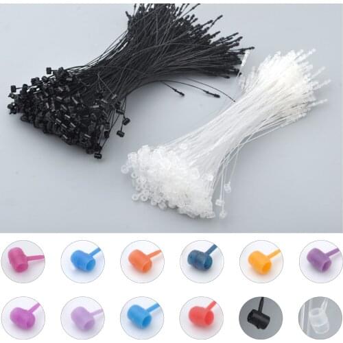 1000 pcs / lot SEAL-005 plastic string lock garment hang tag string/cords/seal 12 colors clothes swing tag string seal