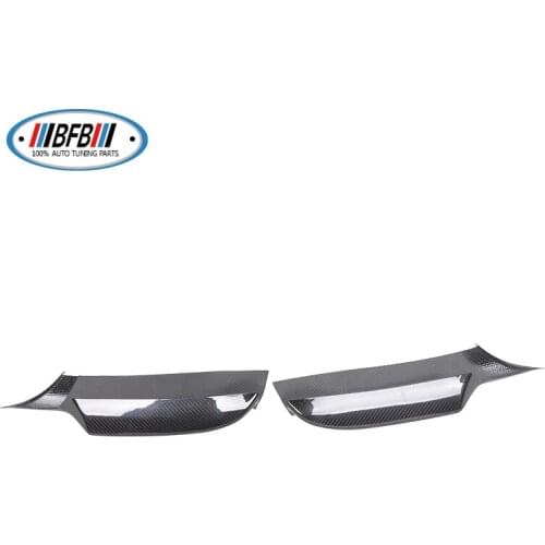 BFB 2PCS Dry Carbon Front Bumper Splitters Add on style Front Down Flaps Fit For E90 MT bumper 2005-2008