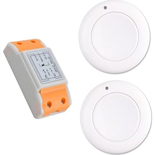 2016 products 220 v 1 ch RF wireless remote control switch 1 receiver+2 transmitter round new