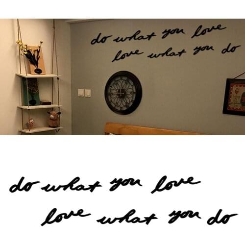 DIY Acrylic Do What You Love Wall Mirror Stickers Decal Home Room Decoration Creatived Mirrored decorative Stickers For Cafe Bar
