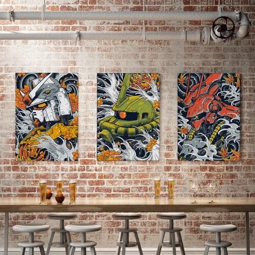 Canvas Anime Gundam Pictures Home Decoration Paintings Poster HD Prints Wall Art Modular Living Room Framed