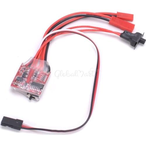 RC ESC 20A Brush Motor Speed Controller 2KHz Forward Reverse w/Brake 2S for Controller Boat Car Tank Top Regulator