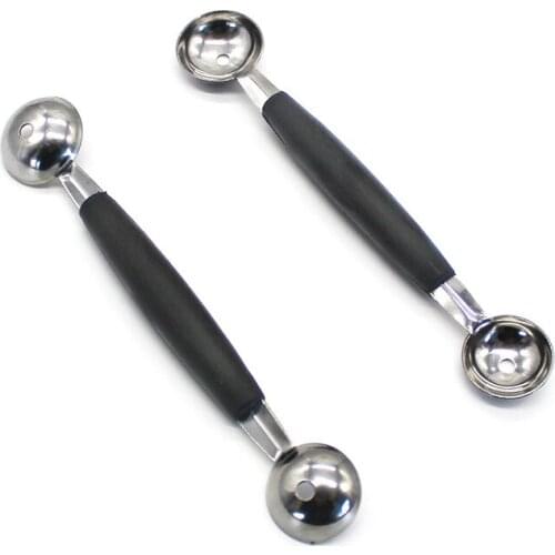 1 pcs Double-End Multi Function Fruit Spoon Stainless Steel Melon Baller Carving Knife Ice Cream Scoop Spoon