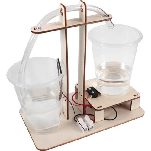 Kid DIY Assembly Electric Drinking Fountain Model Student Physics Experiment Toy