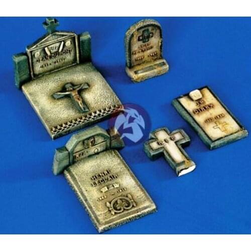 Scene model resin tombstone combination 1:35