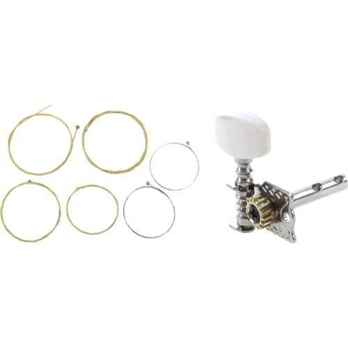 A Set of 6 Strings for Acoustic Guitar. & 6Pcs Acoustic Guitar String Tuning Peg Tuner Machine Head