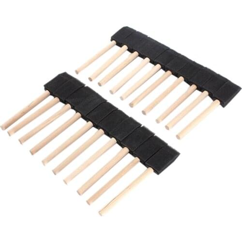 1-Inch Sponge Wood Brush Paint Set (Value Set 25) - Lightweight, Durable, Suitable for Stains, Varnishes, Handicraft, Artwork