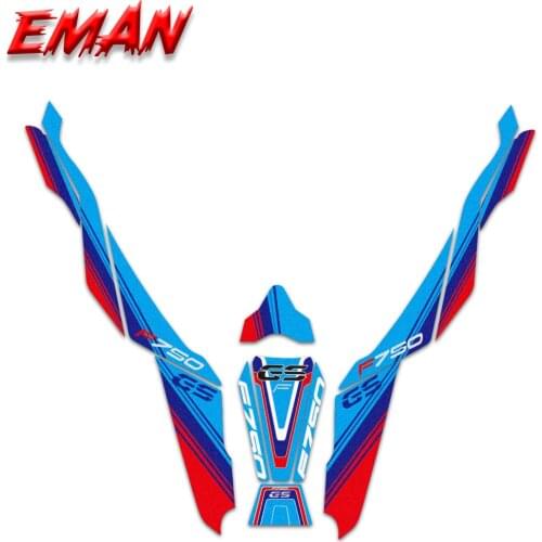 For BMW F750GS F750 GS F 750 GS Motorcycle Front Fairing Sticker Fuel Tank Decals Tank Side Protector Racing Kit Sticker