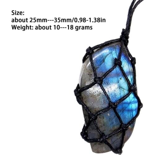 Natural Labradorite Original Stone Pendant Irregular Shape Polished Healing Energy Stone Increase Charm Unisex Jewelry DIY Gift