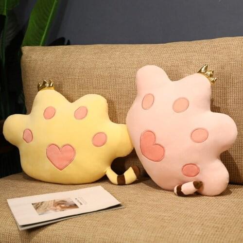 Creative New Kawaii Plushie Tiger Paw Pillow Sofa Bedroom Cushion Children Super Soft Pillow For Kids Girlfriend