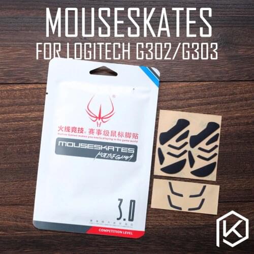 Hotline games 2 sets/pack original competition level mouse feet skates gildes for logitech g302 g303 0.6mm thickness