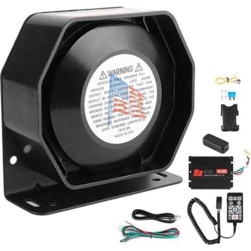 Fire Horn Universal Siren Car Emergency Loudspeaker Horn 200W 130dB for Police Fire Alarm Car Emergency Loudspeaker