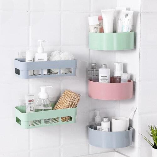 Bathroom Storage Rack Wall-Mounted Bathroom Bedroom and Toilet Wall-Mounted Storage Rack Punch-Free Thickened Bathroom Set