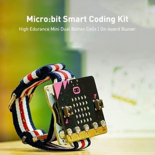 Micro:bit Smart Coding Kit Educational DIY Programming Watch Wearable Device with Microbit Extension Baord Fit for Scratch 3.0
