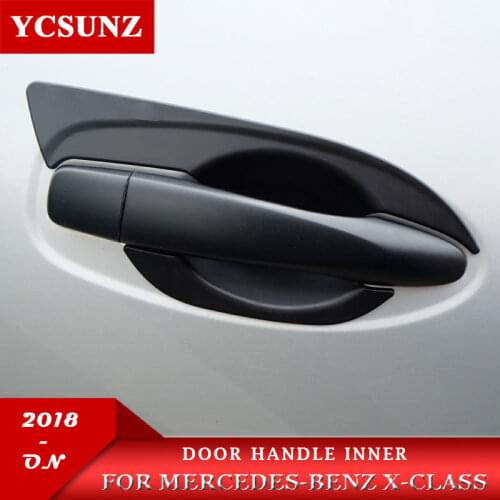 ABS Black Door Handle Bowl Insert handles Inner For Mercedes-benz X-class 2018 2019 2020 2021
