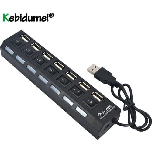 High Speed 7 Ports USB Hub Switcher Hub LED Indicator 5Gbps For Laptop PC Windows XP Win7/8 Linux,Mac OS