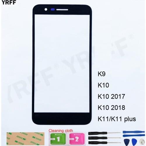 For LG K9/K10 K420 K10 2017 M250 X400 2018/ K11/K11 plus Front Glass (No touch Screen) Outer Glass Cover Panel Replacement