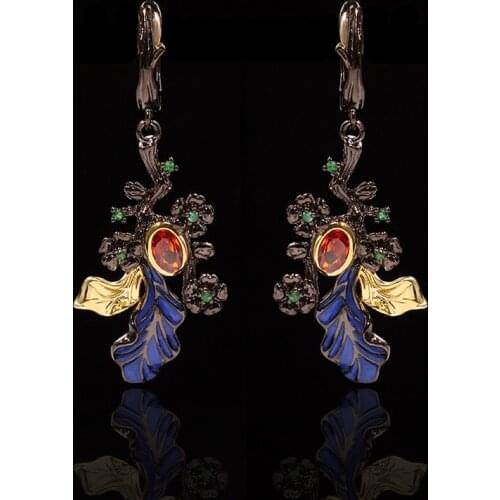 Women Earrings Color Irregular Gold Plated Flower Earrings Fashionable Engagement Earrings Designed For Women Gift To Girlfriend