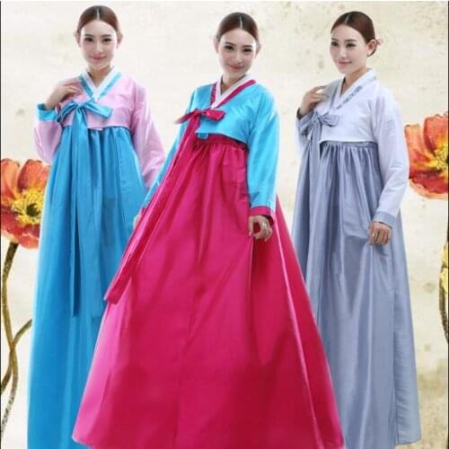 Long Sleeve Korean Dress Women Hanbok Ancient Costume