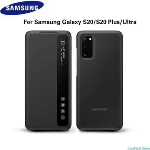 100% Original Samsung Mirror Smart View Flip Case For Samsung Galaxy S20/S20+/S20 Plus/Ultra 5G LED Cover S-View Cases EF-ZG980