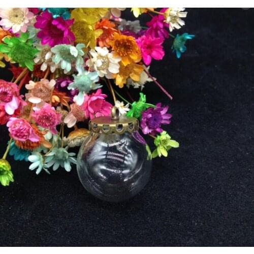 20sets/lot 20*12mm Glass globe with lace tray set glass vial pendants DIY glass bottle dome cover necklace pendant charm jewelry