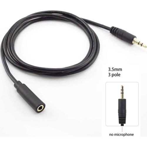 3 Pole Audio Male to Female AUX Jack Extension 3.5mm Stereo Cable Cord Headphone Car Earphone Speaker Audio Cables Cord