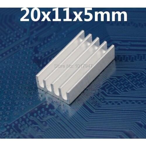 30 pieces lot 20x11x5mm Aluminum Heatsink Radiator For Chip Electronic